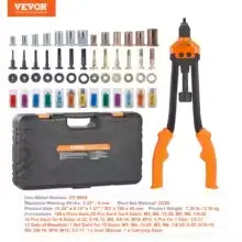 SucceBuy 16" Rivet Nut Tool, Labor-Saving Rivnut Tool Kit with 13PCS Metric SAE Mandrels, 186PCS Rivet Nuts, With Carrying Case