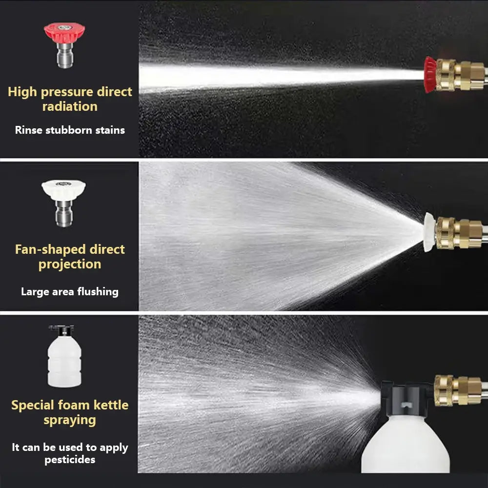 Wireless High Pressure Car Washer 30000mAh Car Wash Water Machine Gun With Li-ion Battery Self Priming Sustain Washing